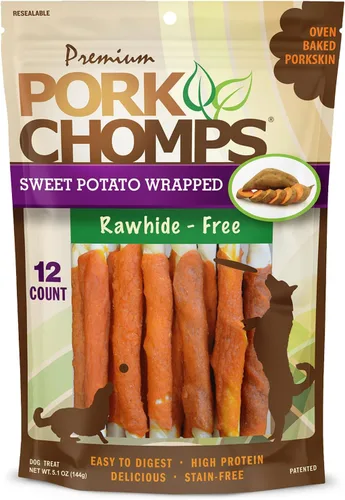 Miniatura 8 de Pork Chomps Masticables de piel de cerdo horneada para perros, mini giros de 5 pulgadas, 30 unidades, envoltura con sabor a pepperoni, golosinas