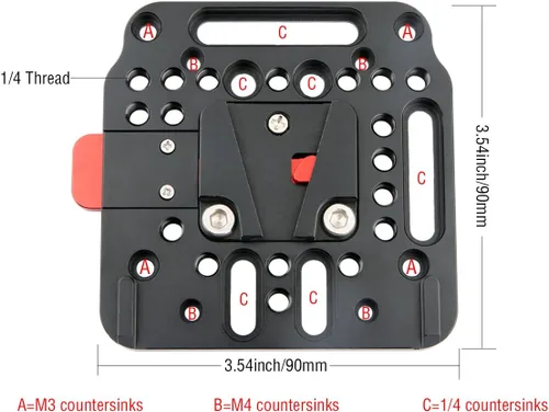 Miniatura 2 de NICEYRIG Kit de montaje de placa de bloqueo V con V-Dock macho V-Lock compatible con DJI Ronin M MX
