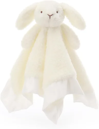 Apricot Lamb Manta de seguridad suave de animales de peluche, conejo blanco, manta de personaje para guardería, manta de lujo para acurrucarse