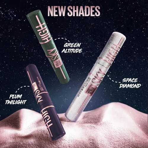 Miniatura 6 de Maybelline New York Maybelline Sky High Impermeable Mascara Maquillaje, Mascara voluminizante, acumulable, degradaje, Definición, Curling, Muy negro