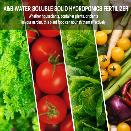 Miniatura 6 de Nutrientes hidropónicos, 27.1 fl oz de nutrientes hidropónicos A y B, nutrientes universales A & B para plantas de interior para un crecimiento