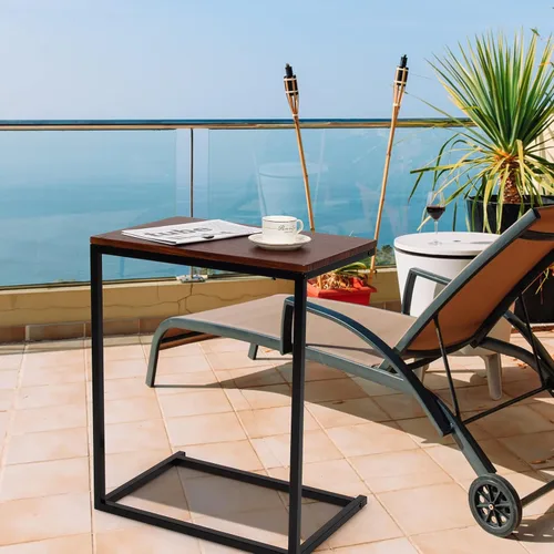 Miniatura 4 de Tangkula soporte para laptop, mesa portátil de extremo para sofá, mobiliario de oficina y hogar.