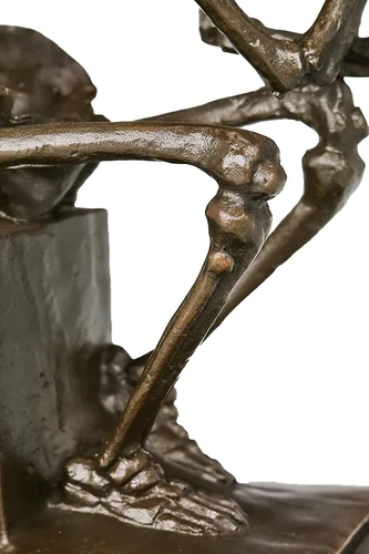 Miniatura 5 de Estatuas de bronce de esqueleto pensador esculturas de Rodin TPE-998 Figuras de metal para decoración del hogar, 10 piezas
