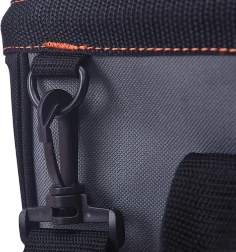 Miniatura 7 de MEIJIA Bolsa de herramientas portátil impermeable, boca ancha abierta, múltiples bolsillos interiores para almacenamiento de herramientas con correa