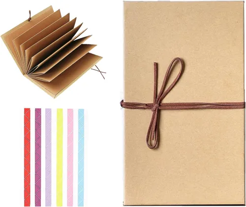 Álbum de fotos de bricolaje autoadhesivo, 5 pulgadas, 6 pulgadas, 8 pulgadas, kraft/álbum de papel negro, colección de fotos, libro de recuerdos,