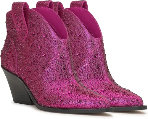 Miniatura 7 de Jessica Simpson Botines puntiagudos de gamuza para mujer