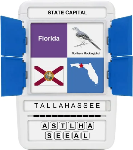 Miniatura 6 de 100 PICS Tarjetas flash de Estados Unidos y Capitales Los 50 estados y capitales para aprender Estuche divertido y funcional Tarjetas flash