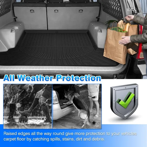 Miniatura 8 de 4Runner Cargo Liner - Tapete para maletero para Toyota 4Runner 2003-2009, tapete de carga para todo tipo de clima para accesorios 4Runner, tapetes