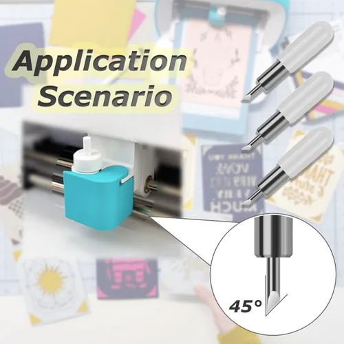 Miniatura 4 de THANMAO 10 cuchillas de corte de repuesto compatibles con Joy/Joy Xtra, corte de tela de vinilo de carburo estándar compatible con Joy Machine