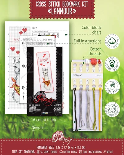 Miniatura 3 de Kit de punto de cruz contado Povitrulya - Kits DIY para adultos o niños - Marcador de bordado divertido - Fácil de usar - Colección de manualidades