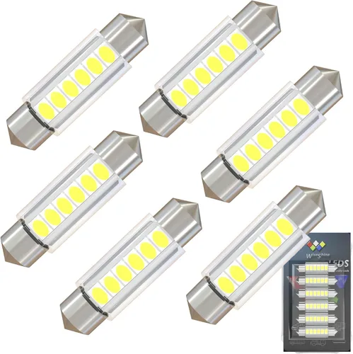 Miniatura 23 de Bombilla LED Festoon C5W de 38mm 39mm DE3425 DE3423 Bombillas LED Ámbar Amarillo Festoon 6418 6411 6423 Bombilla LED DC 12V para Luces Interiores