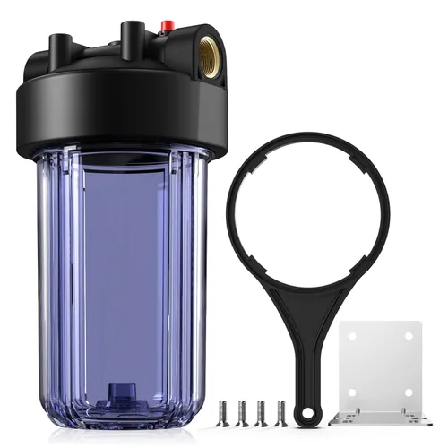 Miniatura 13 de SimPure Carcasa del filtro de agua para toda la casa (DB10P), carcasa universal de filtro de sedimentos y carbón de 10" x 4.5", sistema