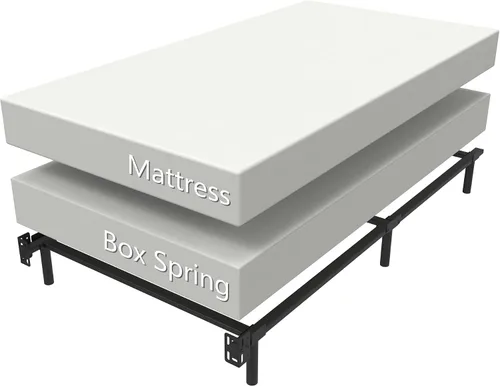 Miniatura 4 de EMODA Base de marco de cama individual XL de 7 pulgadas para somier y colchón, soporte de 7 patas, plataforma de metal resistente sin herramientas