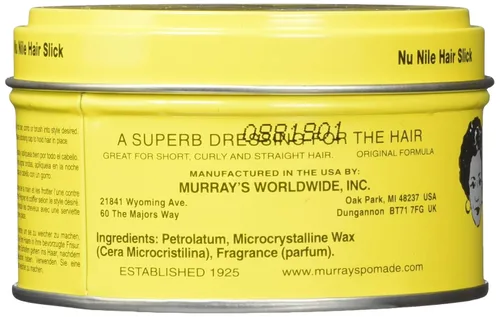 Miniatura 3 de Murray's Nu Nile Hair Slick - Pomada para aderezo (3 onzas), tarro