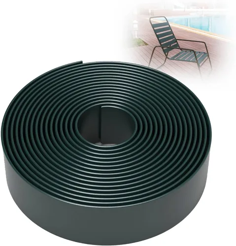 KOMORAX Sherwood - Correa de vinilo para silla de 1.5 pulgadas de ancho y 20 pies de largo, color verde para patio, césped, jardín, muebles de