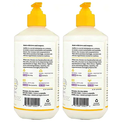Miniatura 3 de Alaffia Acondicionador, lavanda, paquete de 2 – Acondicionador diario sin sulfato de karité con manteca de karité y aceite de coco, 16 onzas de Ea