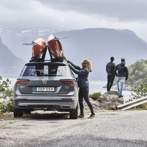 Miniatura 5 de Thule Hull-a-Port Aero - Estante para kayak en la azotea, lleva 1 kayak, diseño antirrobo, diseño plegable, superficie de montaje acolchada de goma