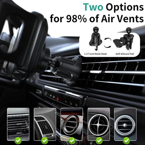 Miniatura 6 de Soporte inalámbrico para cargador de coche, 15 W, doble bobina de un solo toque, soporte giratorio para teléfono de coche, cargador inalámbrico