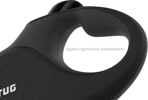 Miniatura 3 de TUG - Correa retráctil 360º para perros, libre de enredos, mango antideslizante, nailon resistente de 16 pies, freno de una sola mano, pausa