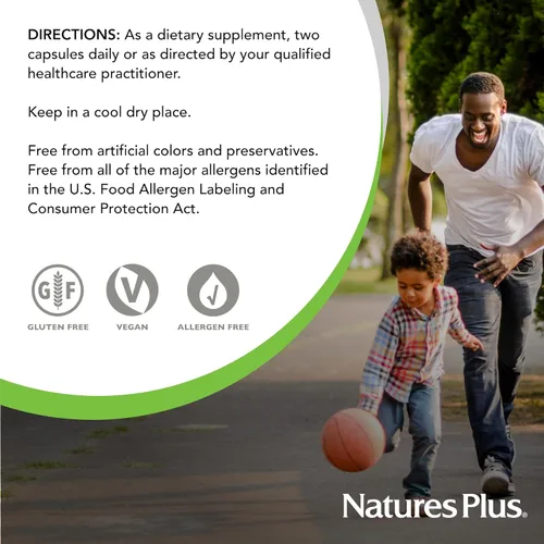 Miniatura 5 de NaturesPlus Hema-Plex Iron - 60 cápsulas de acción rápida - 85 mg de hierro quelado + vitamina C y bioflavonoides para glóbulos rojos saludables