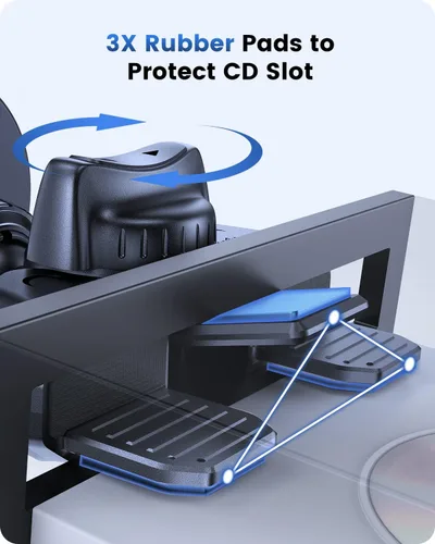 Miniatura 6 de OQTIQ Soporte de Teléfono para CD MagSafe [Diseño de Anillo Hueco] Soporte Magnético de Teléfono para CD de Automóvil Soporte de Montaje de Teléfono