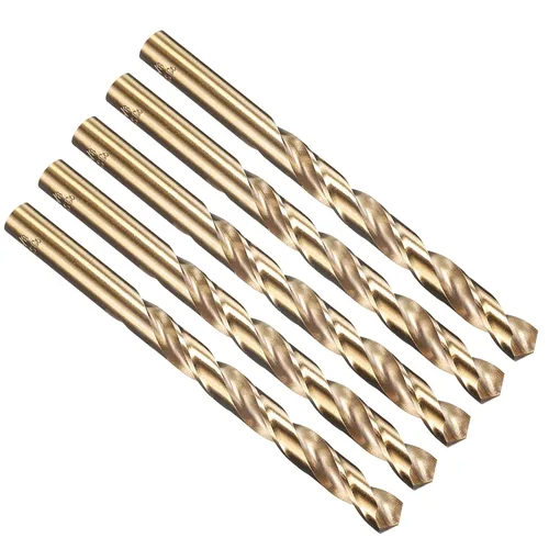 Miniatura 312 de PATIKIL Broca Jobber de 0.039 in, vástago recto M35 cobalto 5% acero de alta velocidad 135° acabado dorado para metal duro de acero inoxidable - 2