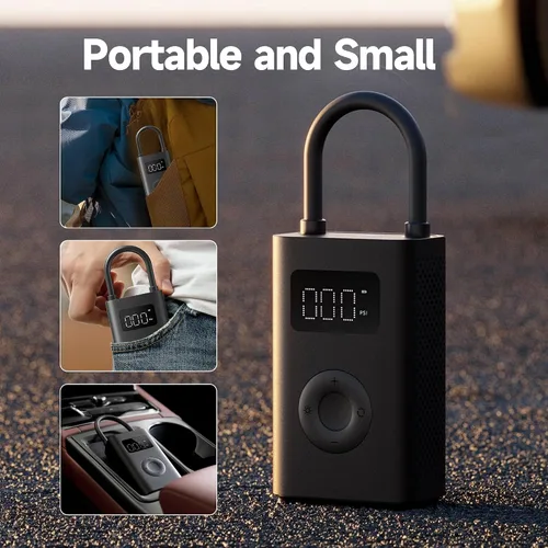 Miniatura 9 de Xiaomi Compresor de aire eléctrico portátil, inflador de neumáticos de 150 PSI para automóvil, scooter, neumáticos de bicicleta y pelotas