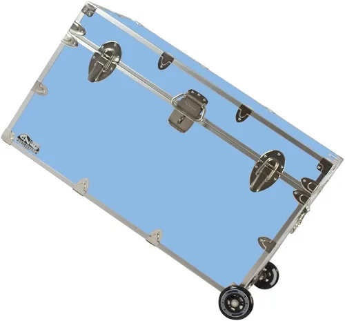 Miniatura 16 de C&N Footlockers - Baúl de almacenamiento de graduados XL con ruedas - Fabricado en los Estados Unidos - Reposapiés de acero para dormitorio