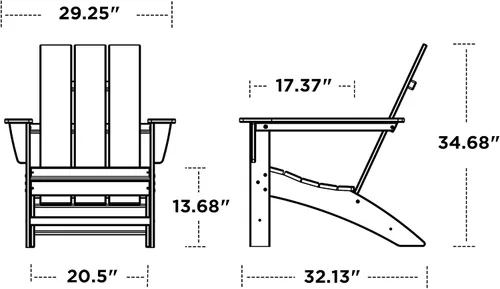 Miniatura 11 de POLYWOOD AD420AR Silla moderna tipo Adirondack, Aruba