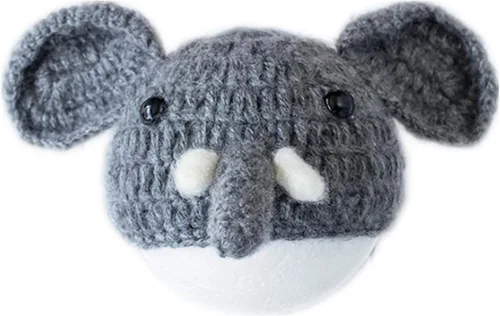 Miniatura 4 de Accesorios de fotografía para recién nacidos para niños y niñas, gorro de elefante mohair, gorro de punto de ganchillo