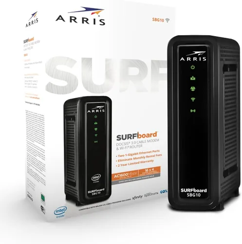 Miniatura 5 de Arris (SBG10) - Combo de módem y enrutador por cable - DOCSIS 3.0 16 x 4 Gigabit y WiFi AC1600
