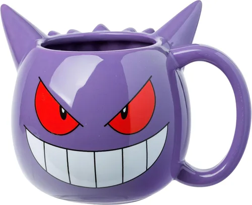 Miniatura 13 de Silver Buffalo - Taza de café de vidrio manchado con diseño de Pokémon con Pikachu, 17.5 onzas