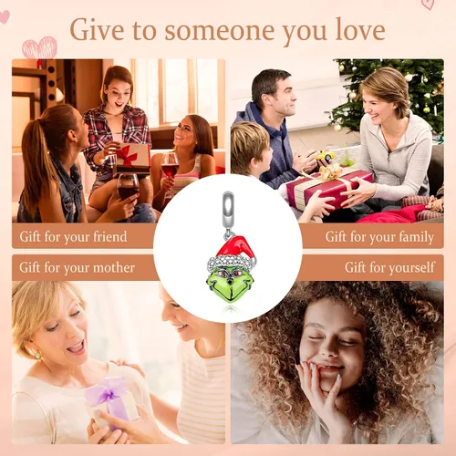 Miniatura 6 de Annmors Christmas Charm for Woman-925 Sterling Silver Dangle Pendant Bead,Girl Jewelry Beads Gifts for Women Bracelet&Necklace
