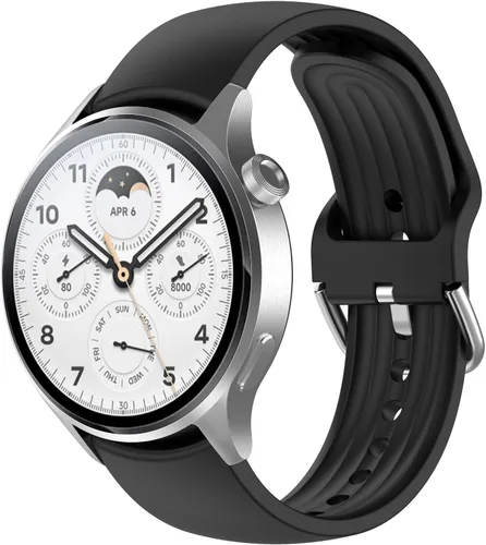 Miniatura 9 de Senter Correa de repuesto de liberación rápida de goma suave de 0.866 in para reloj inteligente Xiaomi S1 pro