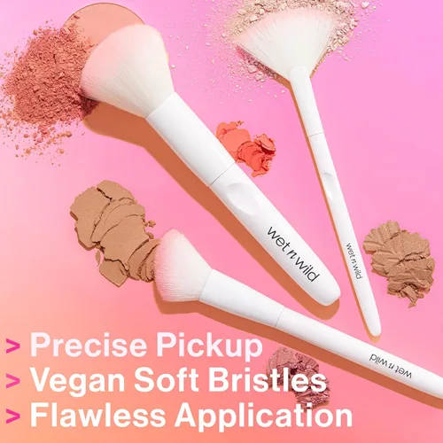 Miniatura 4 de wet n wild - Brocha para polvo con cerdas sintéticas ultra suaves para una aplicación impecable, tacto suave, mango ergonómico para un control