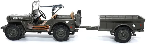Miniatura 5 de Motor city classics - Camión utilitario a escala 1:43 de 1/4 toneladas con remolque - Militaria fundido a presión por Motor city classics