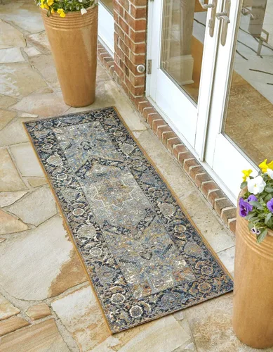 Miniatura 13 de Unique Loom Outdoor Traditional Collection - Alfombra de área - Nosara (4 pies 1 pulgada x 6 pies 1 pulgada, rectangular, azul/azul claro)