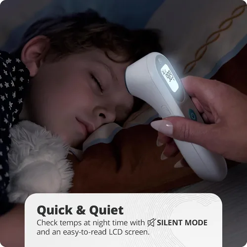 Miniatura 5 de Greater Goods Termómetro digital infrarrojo sin contacto para adultos, niños y bebés, termómetro de frente con agarre ergonómico, alarma de fiebre