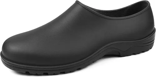 DKSUKO Zapatos de jardín impermeables para hombre, botas de lluvia para hombre, zuecos de jardín para exteriores con suela antideslizante