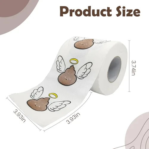 Miniatura 3 de Poop - Decoraciones de feliz cumpleaños para mujeres, hombres, ella, él, 3 capas, 150 hojas, rollo de papel higiénico novedoso, papel higiénico