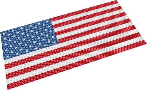 Miniatura 6 de Hooke Road - Rejilla de parrilla con bandera para Jeep JL Wrangler & Gladiator 2018-2025 (Bandera de EE. UU. antigua y desgastada)