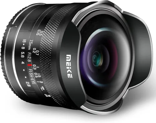 Miniatura 6 de Meike Lente de ojo de pez circular ultra ancha de 0.295 in F/2.8 de gran apertura, lentes de enfoque manual compatibles con cámara sin espejo Canon