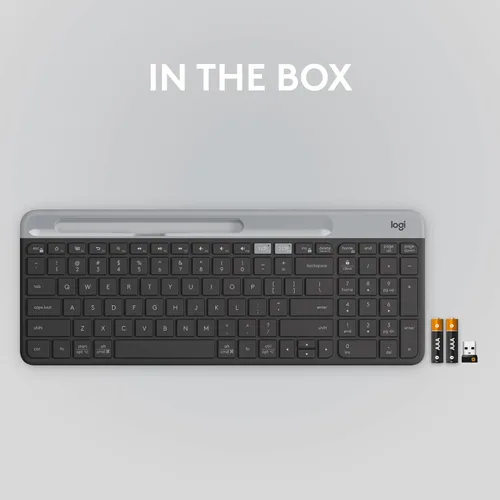 Miniatura 9 de Logitech K585 Teclado inalámbrico delgado multidispositivo, base integrada para dispositivo; para laptop, tableta, escritorio, teléfono inteligente