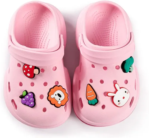 Miniatura 4 de Casazoe Zuecos de jardín para niños y niñas, sandalias de agua sin cordones, ligeras, para exteriores, verano, playa, piscina