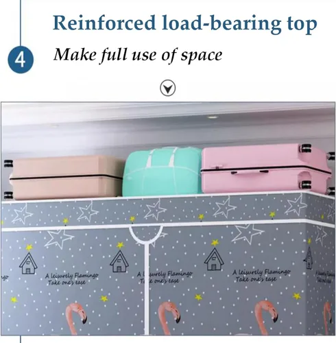 Miniatura 7 de large closets Large Closet Steel Rack Clothes Closet with Pattern Cloth Cover Closets for Bedroom Hanging Closet Fashion Portable Wardrobe