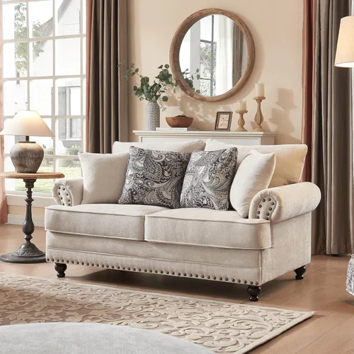 Miniatura 11 de Silla decorativa moderna, sillón tapizado de felpilla con patas de madera maciza, diseño floral para sala de estar, dormitorio, sala de lectura
