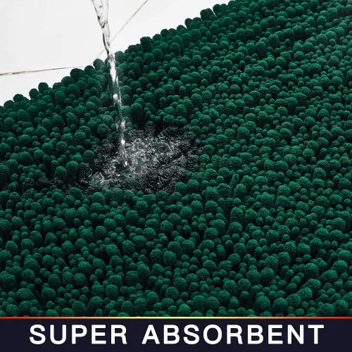 Miniatura 49 de Walensee Alfombra de baño antideslizante (24x17 pulgadas, rosa polvoriento) absorbente de agua, súper suave, lanuda de felpilla, lavable a máquina