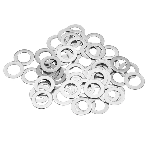 Miniatura 28 de uxcell Arandelas planas de acero inoxidable M3 304, 20 espaciadores planos ultrafinos de 0.118 x 0.197 x 0.004 in para tornillo de tornillo