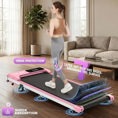 Miniatura 3 de Cinta de correr para debajo del escritorio, tapete caminador para oficina en casa, caminadoras portátiles de 2.5 HP con capacidad de 136 kg, máquina
