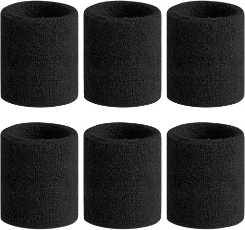 Miniatura 25 de BEACE Bandas para el sudor - Muñequeras deportivas para hombres y mujeres - Absorción de humedad, tela de rizo de algodón atlética para tenis